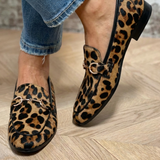 Adrianna - Striking Leopard Print Moccasins