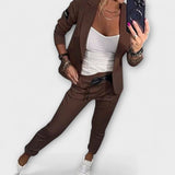 Vionne | Elegant Ensemble of Top, Jacket and Trousers