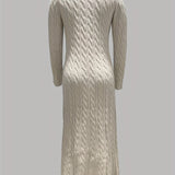 Sarah | Comfortable Cable Knit Maxi Dress