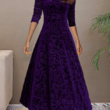 Sandrine | Velvet Elegance Dress for the Festive Season