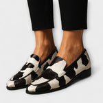 Ide contrast print loafers for women | Ellie Dublin