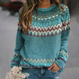 Regina | Vintage-Inspired Wave Pattern Knit Sweater