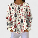 Ailbhe festive tree print jumper for women by Ellie Dublin
