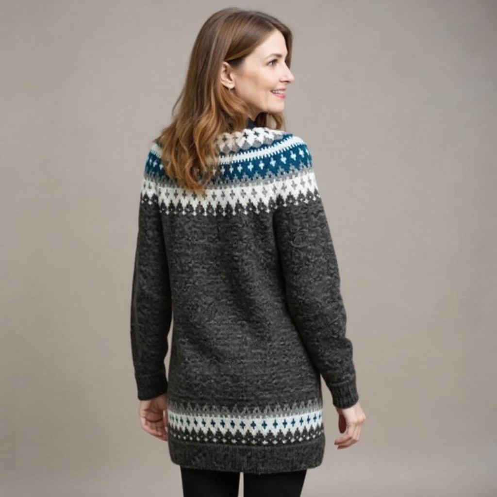 April vintage Icelandic jumper, third view | Ellie Dublin