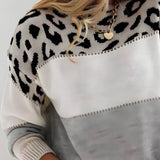 Diane | Leopard-Accent Knitted Sweater