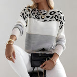 Diane | Leopard-Accent Knitted Sweater