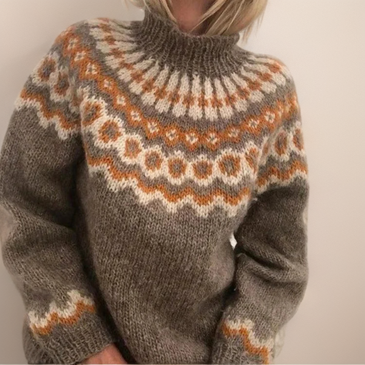 Carla vintage Icelandic knit jumper for women | Ellie Dublin