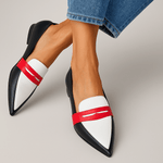 Damhnait three-tone pointed loafers for women | Ellie Dublin