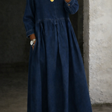 Manon | Denim Dress with Peter Pan Collar