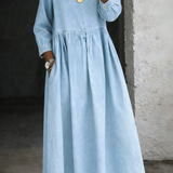 Manon | Denim Dress with Peter Pan Collar