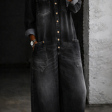 Sidonie | Denim Jumpsuit with Off-Shoulder Design