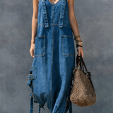 Joséphine | Denim Jumpsuit with Elastic Waist