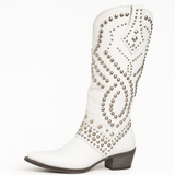 Inès | Knee-High Western Boots with Studs
