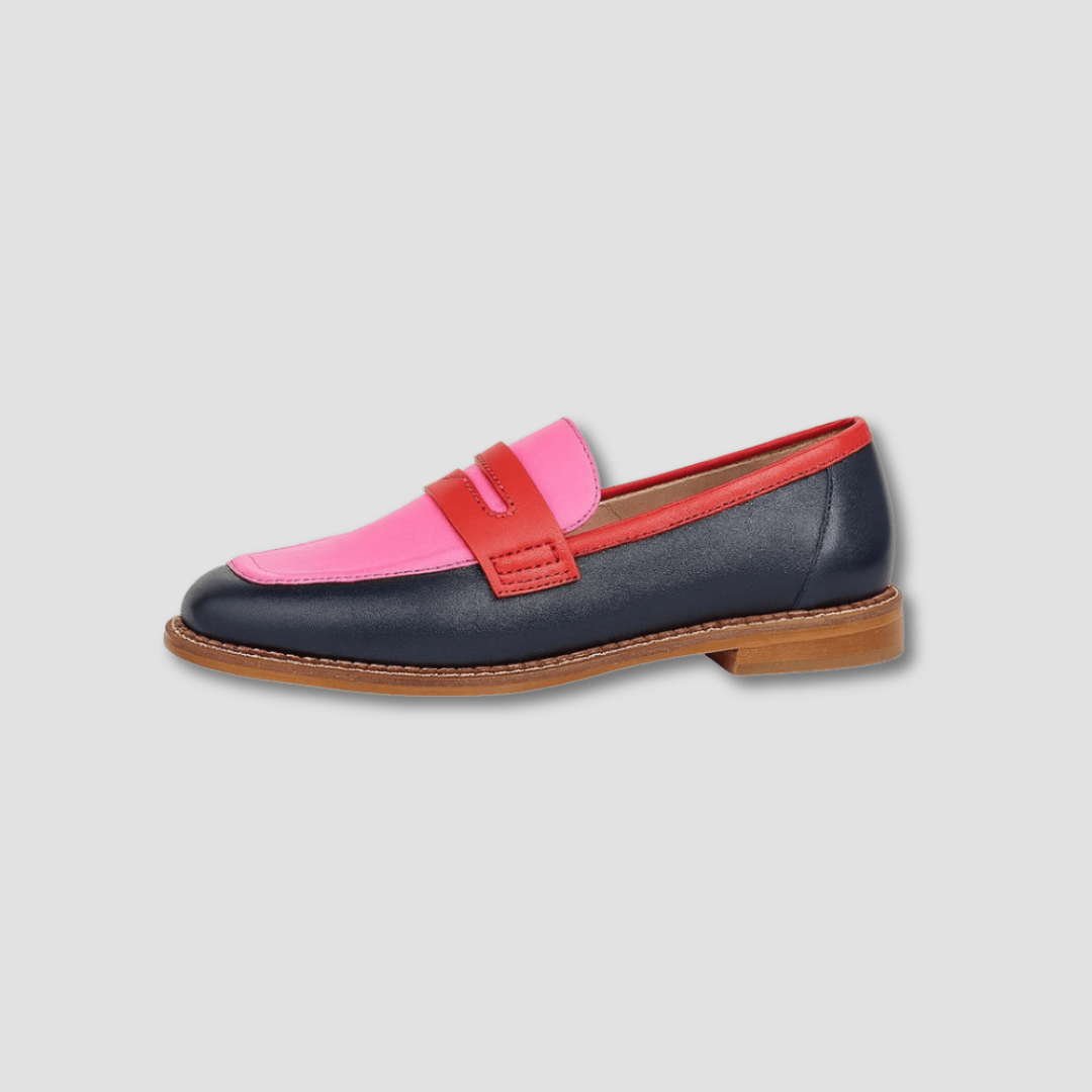 Fionnuala bright colour-block loafers for women | Ellie Dublin