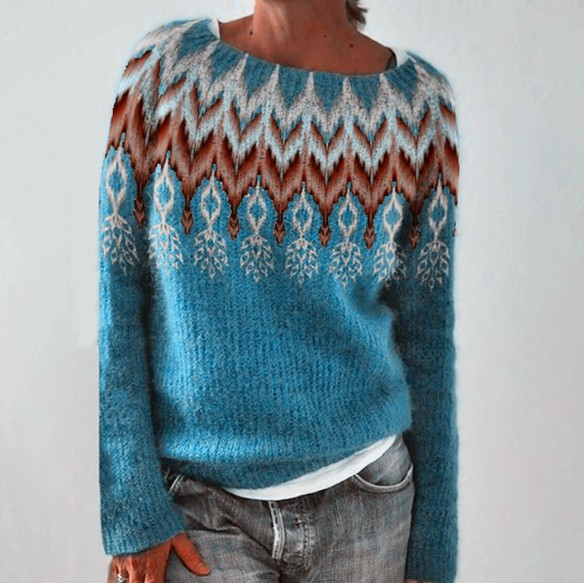 Elaine vintage Icelandic knit jumper for women | Ellie Dublin