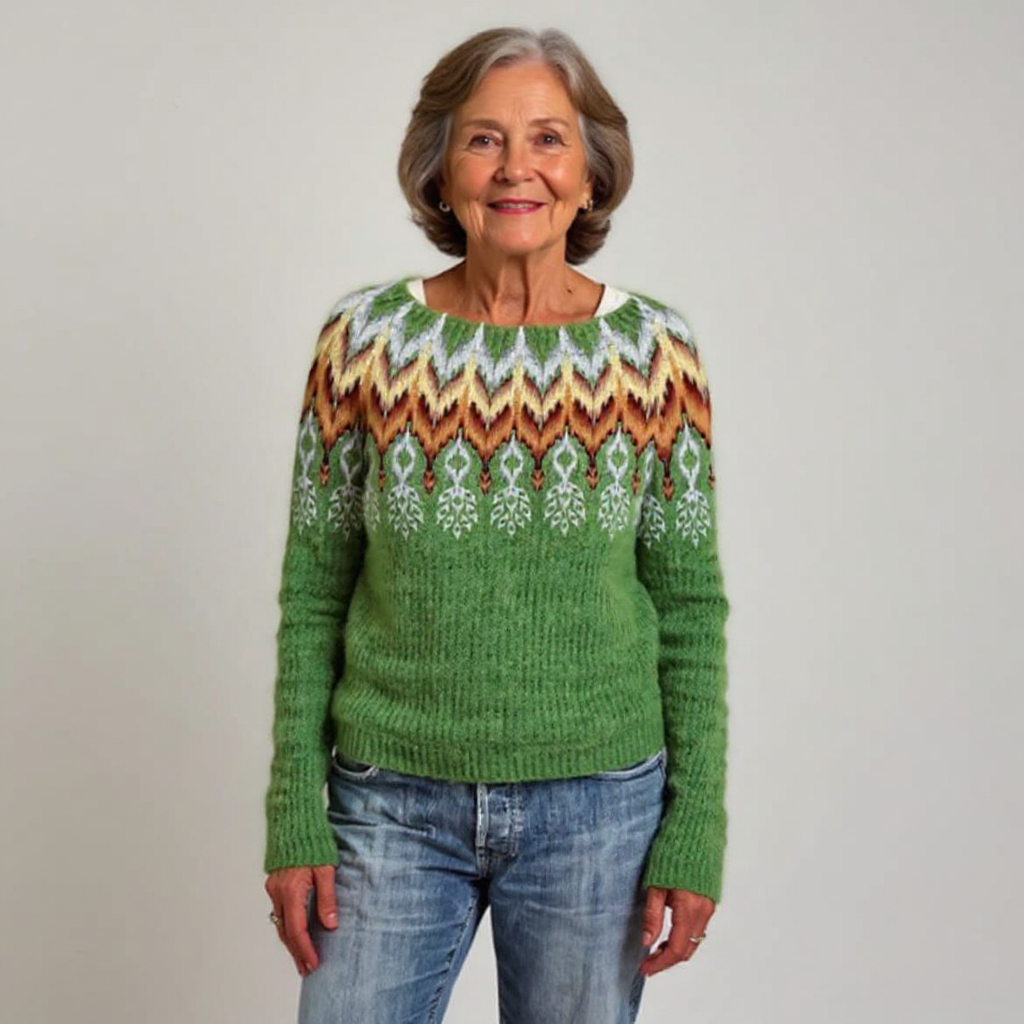 Emily vintage Icelandic jumper, second view | Ellie Dublin