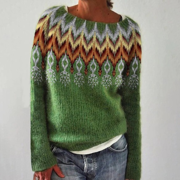 Emily vintage Icelandic knit jumper for women | Ellie Dublin