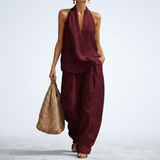 Ainhoa | Two-Piece Textured Linen Set