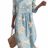 Héloïse - Casual Floral Print Women's Dress.