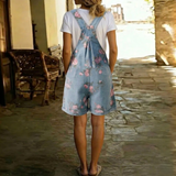 Eugénie | Vintage Washed Floral Denim Jumpsuit