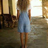 Ondine | Light Blue Denim Short Dungarees
