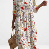 Adelaide - Women's Casual Dress with Floral Patterns.