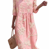 Eléonore - Casual Women's Dress with Floral Patterns.