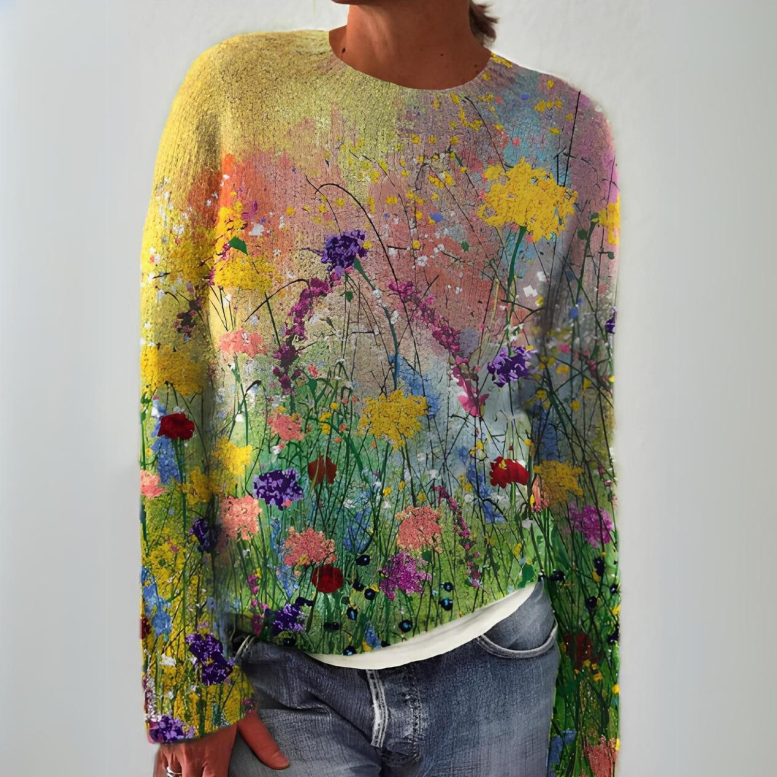 Grace vintage Icelandic knit jumper for women | Ellie Dublin