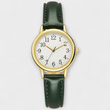 Katarina® - Timeless Watch Featuring a Green Leather Strap