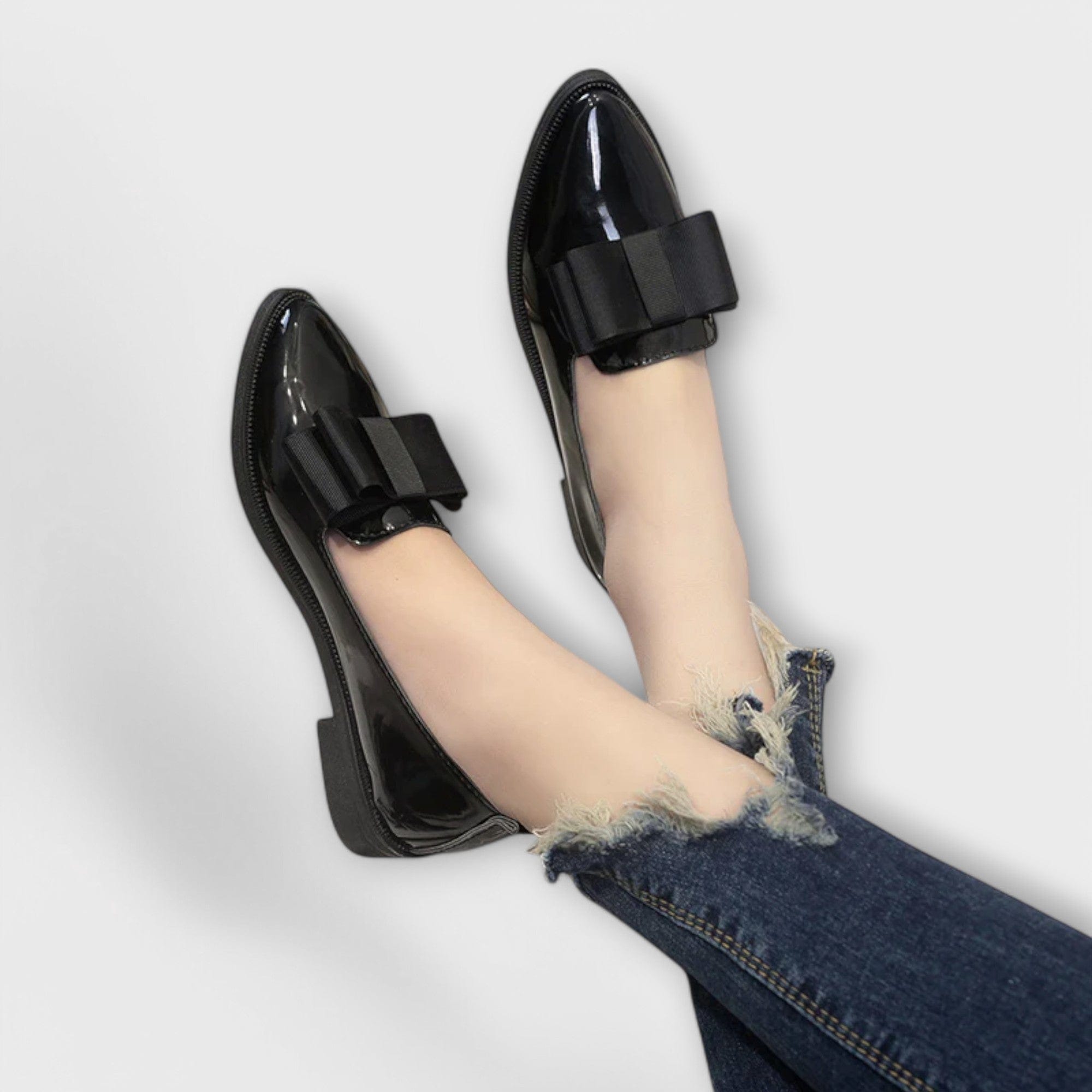 Bebhinn bow-detail patent loafers for women | Ellie Dublin