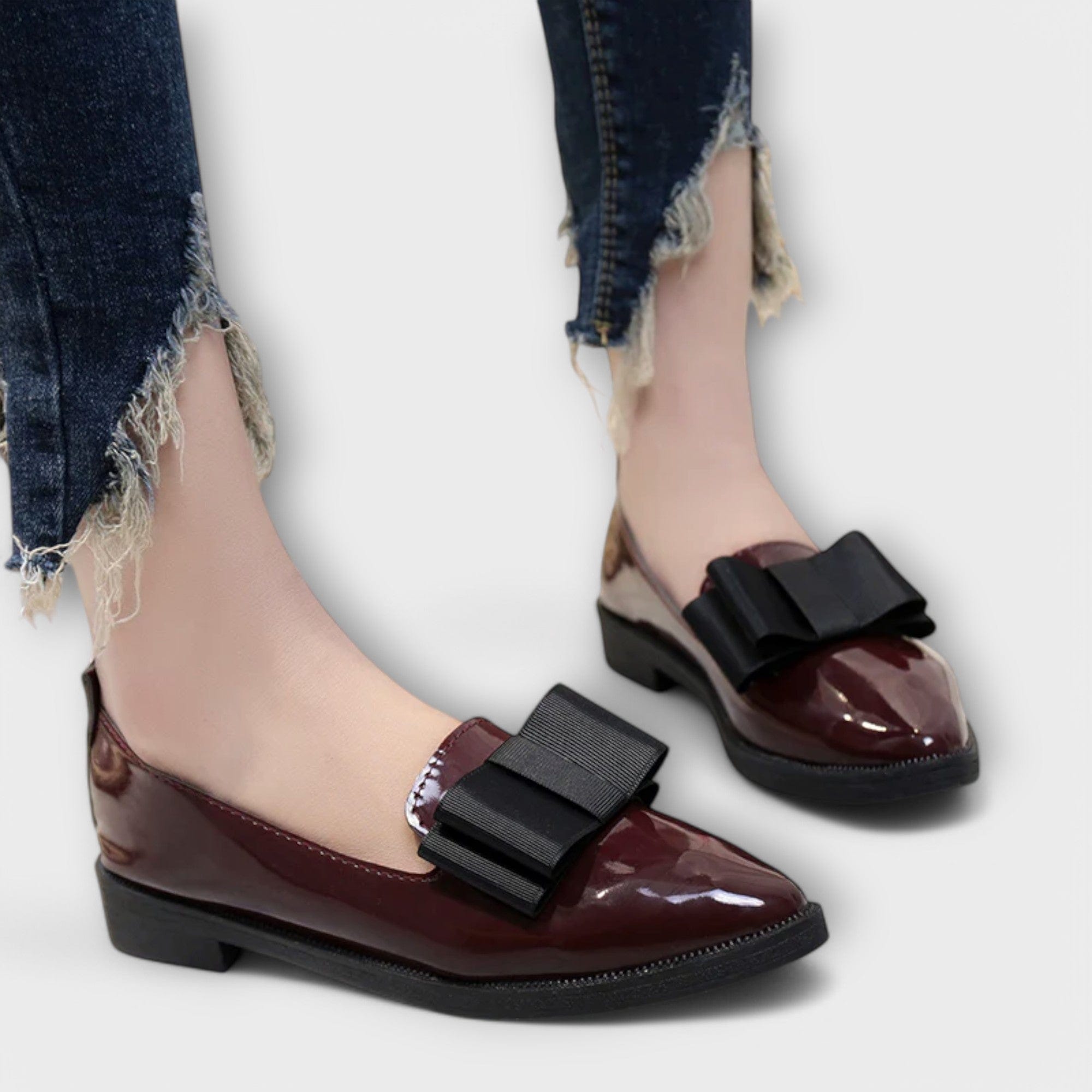 Bebhinn bow-detail patent loafers for women | Ellie Dublin