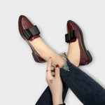 Bebhinn bow-detail patent loafers for women | Ellie Dublin