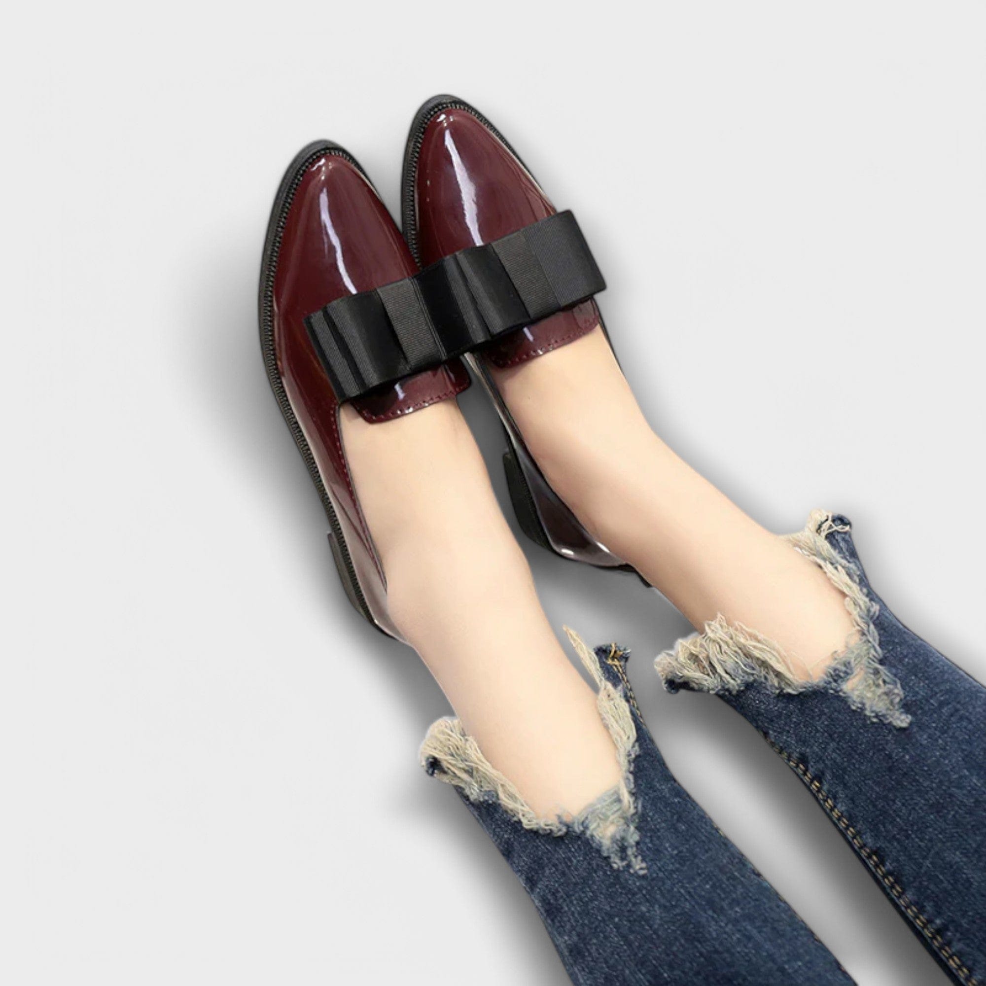 Bebhinn bow-detail patent loafers for women | Ellie Dublin