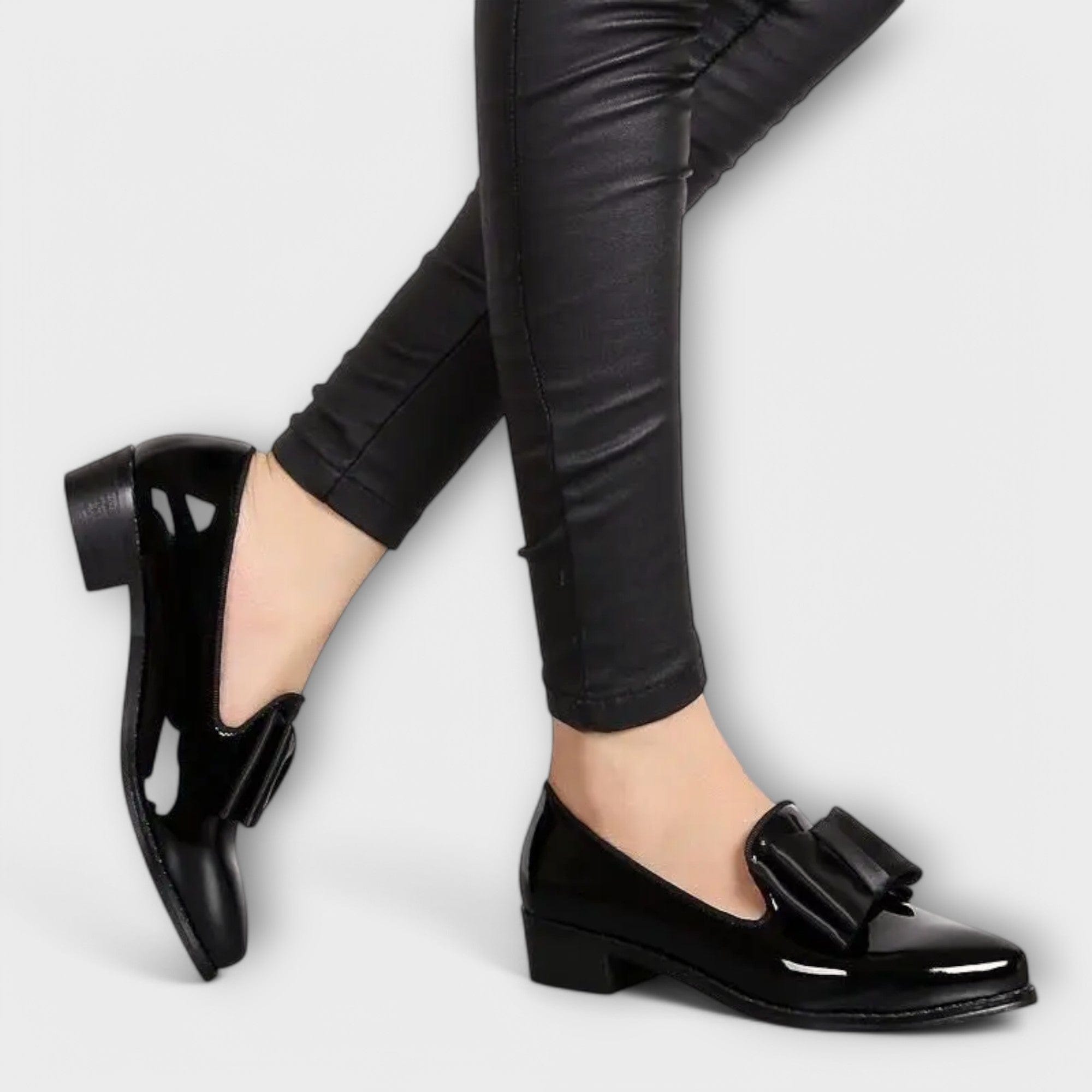 Bebhinn bow-detail patent loafers for women | Ellie Dublin
