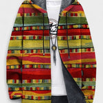 Ciara checked texture hooded cardigan in deep shades | Ellie Dublin
