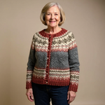 Jessica vintage Icelandic cardigan, second view | Ellie Dublin