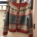 Jessica vintage Icelandic knit cardigan for women | Ellie Dublin