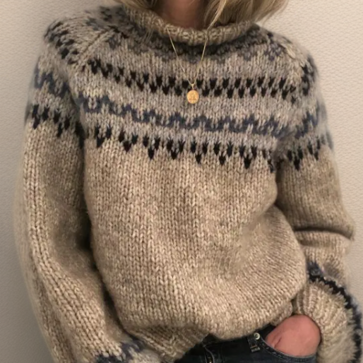 Karen vintage Icelandic knit jumper for women | Ellie Dublin