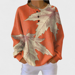 Maeve maple leaf print jumper for women by Ellie Dublin