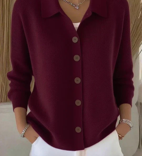 Josephine button-front collared cardigan | Ellie Dublin