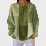 Niamh green colour block jumper for women by Ellie Dublin