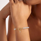 Gold Auden Initial Letter Bracelets