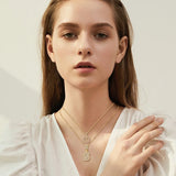 Moissanite Initial Pendant
