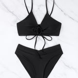 Clotilde | Front Knot Two-Piece Bikini Set