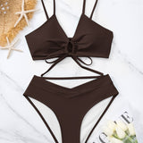 Clotilde | Front Knot Two-Piece Bikini Set
