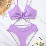 Clotilde | Front Knot Two-Piece Bikini Set