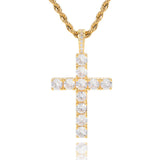 Moissanite Cross Pendant Necklace