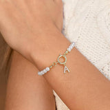 Gold Auden Initial Letter Bracelets
