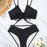 Clotilde | Front Knot Two-Piece Bikini Set