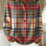 Gloria multicoloured plaid button cardigan for women | Ellie Dublin